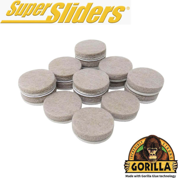 Gorilla Super Sliders 1 In. Beige Felt Pad (16-Piece) 4718424BG