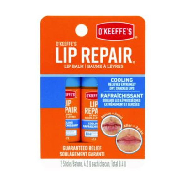 O\\'Keeffe\\'s® Lip Repair Cooling Lip Balm, 0.15 oz Stick, 2/Pack K1710402 O\\'Keeffe\\'s® Lip Repair Cooling Lip Balm, 0.15 oz Stick, 2/Pack K1710402