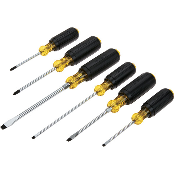 Stanley Vinyl Grip Screwdriver Set (6-Piece) 66-565