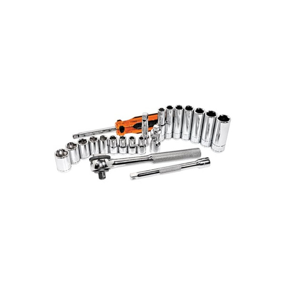 K-Tool International SAE Socket Set,1/4"Dr,6Pt,21 pcs. KTI-21000