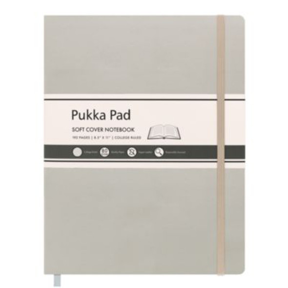 PUKKA PAD® NOTEBOOK,8.5X11,LG,GREY 9943SIG