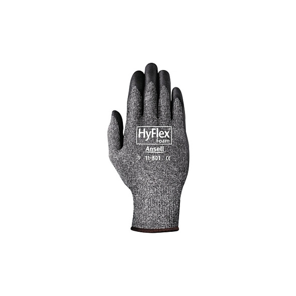 11-801 Nitrile Foam Palm Coated Gloves, 10, Black/Gray, Nitrile Foam Palm Coated Pack of 12