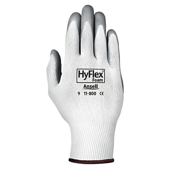 11-800 Nitrile Foam Palm Coated Gloves, Size 8, Gray/White Pack of 12 11-800 Nitrile Foam Palm Coated Gloves, Size 8, Gray/White Pack of 12