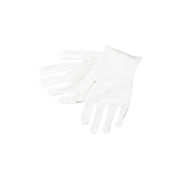 Lisle Cotton Inspector Gloves, 100% Cotton,  Large Pack of 12