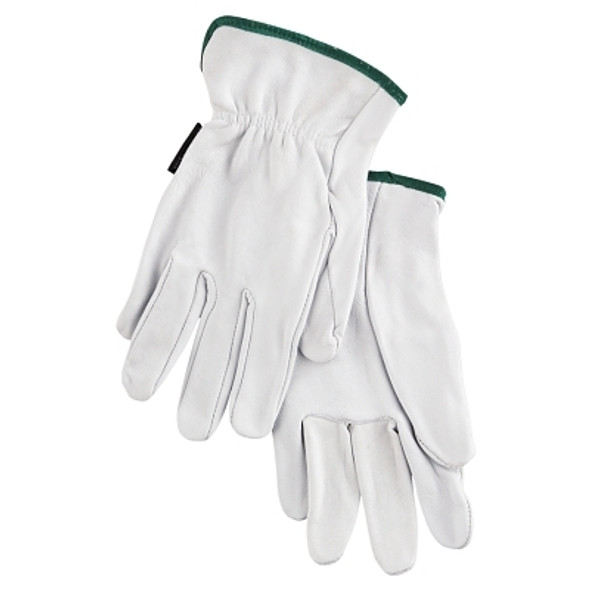 Premium-Grade Leather Driving Gloves, Goatskin, Medium, Unlined, Straight Thumb, White Pack of 12 Premium-Grade Leather Driving Gloves, Goatskin, Medium, Unlined, Straight Thumb, White Pack of 12