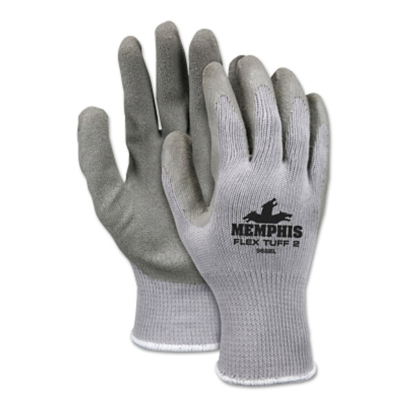 Flex Tuff-II Latex Coated Gloves, X-Large, Gray Pack of 12