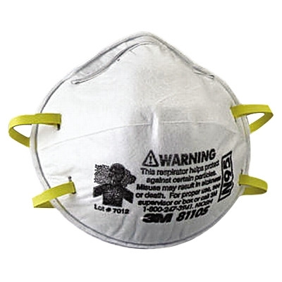 N95 Particulate Respirator, Half Facepiece, Two Fixed Straps, Non-Oil Particles, White Pack of 20