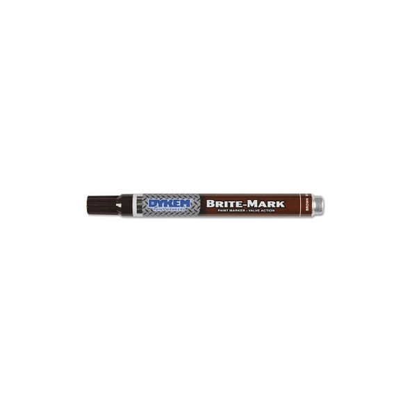 BRITE-MARK® Medium Permanent Paint Marker, Valve Action, Brown Pack of 12