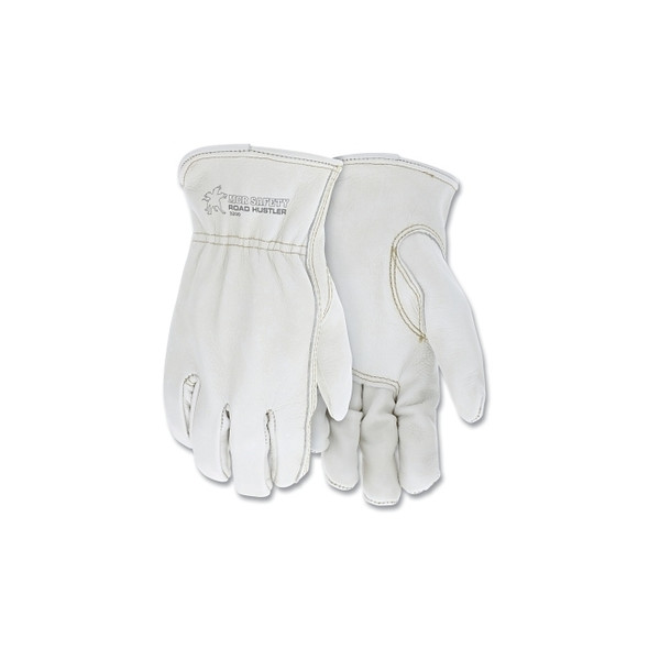 Unlined Drivers Gloves, Premium Grade Cowhide, X-Large, Keystone Thumb, Beige Pack of 12