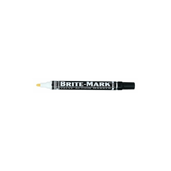 BRITE-MARK® Medium Permanent Paint Marker, Valve Action, Black Pack of 12
