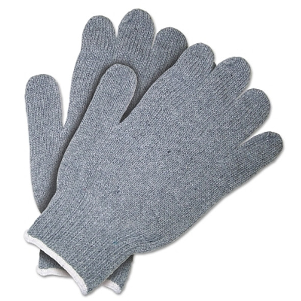 Heavy Weight String Knit Gloves, Small, Knit-Wrist, Gray Pack of 12