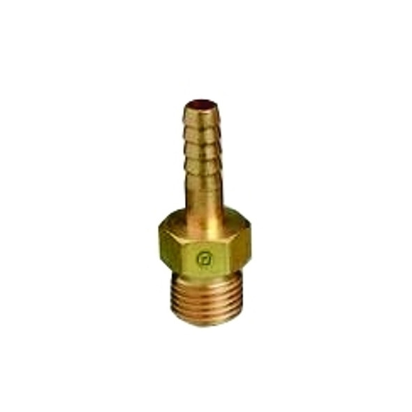 Brass Hose Adaptors, Male/Barb, Brass, LH, 1/4 in Pack of 50