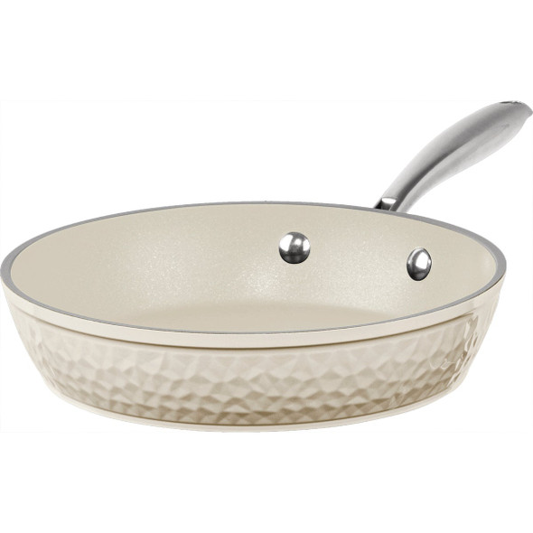 Gotham Steel 12 In. Hammered Cream Collection Fry Pan 1571 Gotham Steel 12 In. Hammered Cream Collection Fry Pan 1571