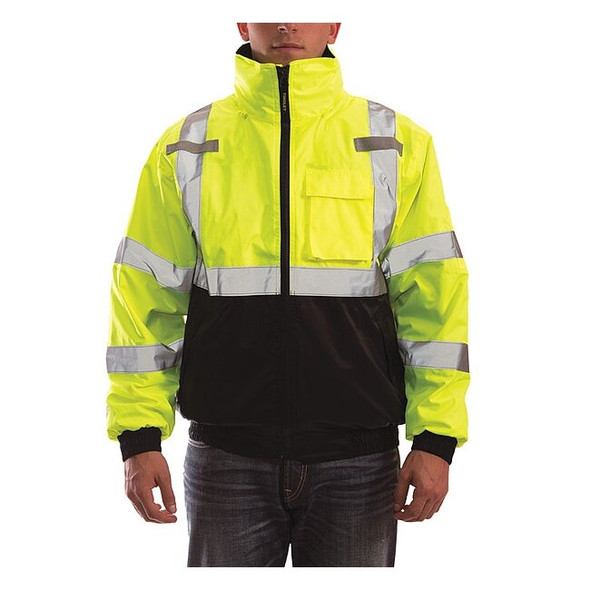 Tingley Jacket, Polyester, Class 3 R, Green; Yellow, 3XL J26172-3X