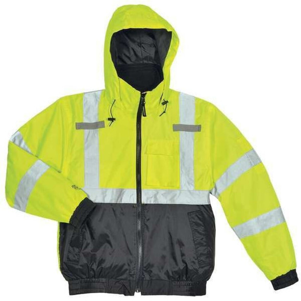 Tingley Jacket, Polyester, Class 3 R, Green; Yellow, 4XL J26172.4X