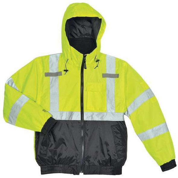Tingley Jacket, Polyester, Class 3 R, Green; Yellow, 5XL J26172-5X