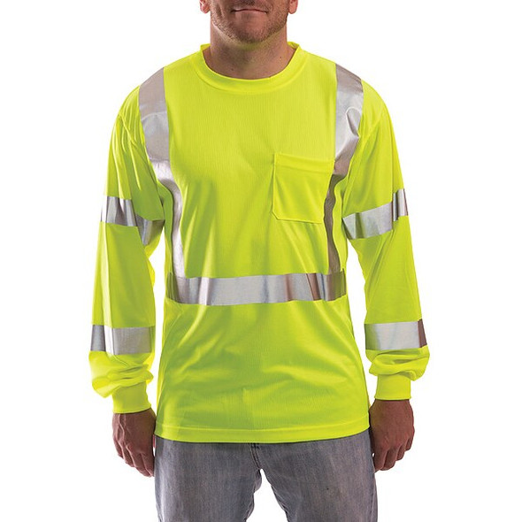 Tingley High Visibility T-Shirt, 3, R, Polyester, Green/Yellow, XL S75522