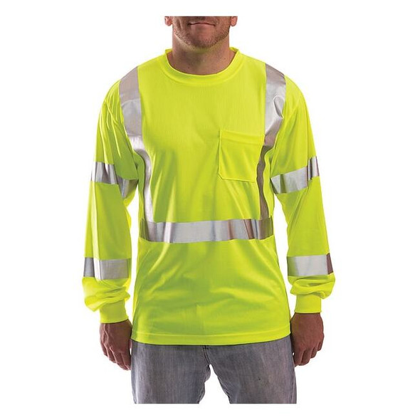Tingley High Visibility T-Shirt, 3, R, Polyester, Green/Yellow, 2XL S75522