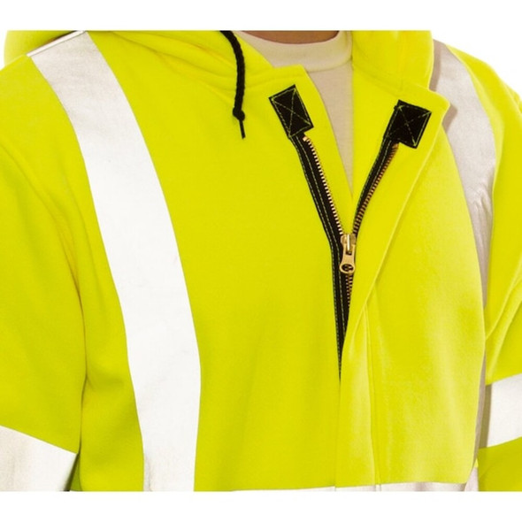 Tingley Job Sight FR Hooded Sweatshirt, Yellow-Black, 2XL S88122
