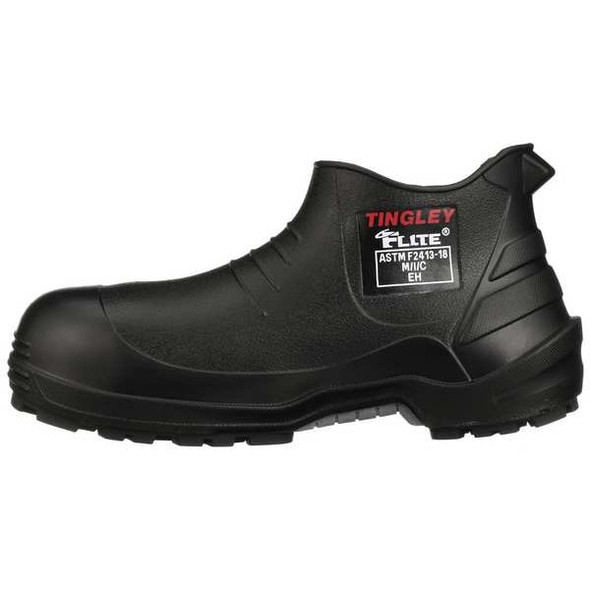 Tingley Unisex Flite Rubber Shoe, Composite Toe, 6 in Height, Black, M15 27211