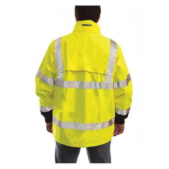 Tingley Men's Jacket, Polyurethane-Polyester, Green; Yellow, 2XL J27122