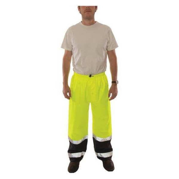 Tingley High-Visibility Pants, 5XL, Black; Green; Yellow, Polyurethane P27122