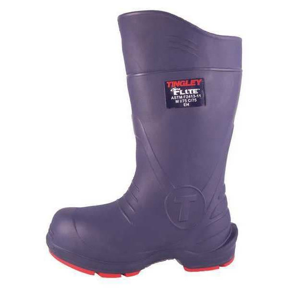 Flite Composite-Toe Rubber Boots, Chevron Plus Outsole, 15 in H, Knee, Blue, Men's, Size 12,PR