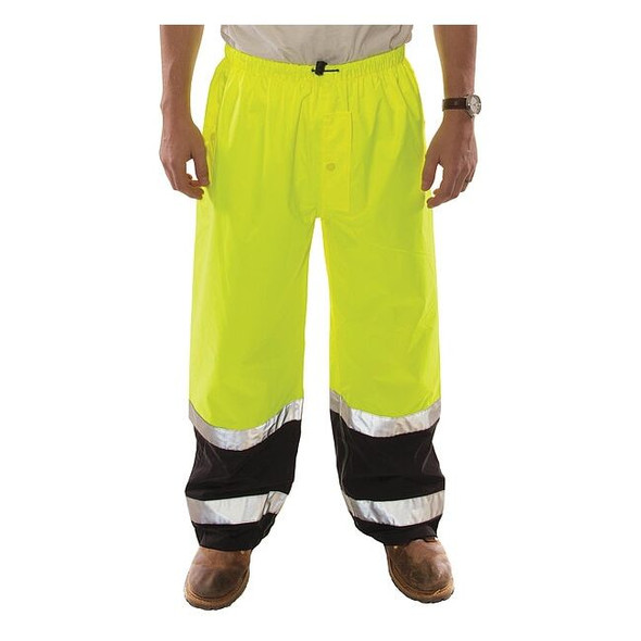 Tingley High-Visibility Pants, 3XL, Black; Green; Yellow, Polyurethane P27122