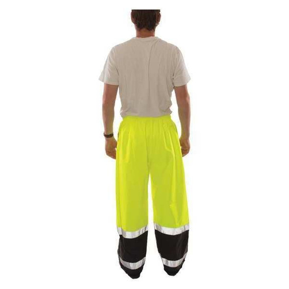 Tingley High-Visibility Pants, 4XL, Black; Green; Yellow, Polyurethane P27122