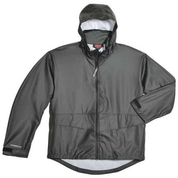 Tingley Stormflex Rain Jacket w-Hood-Pockets, Stretch, Black, M J67113