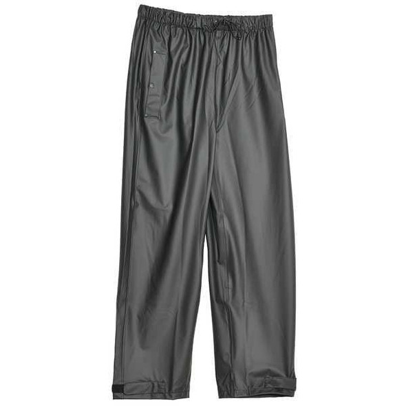 Tingley Rain Pants, Polyurethane, 30 in Inseam, Drawstring Closure, Black, Size L P67013