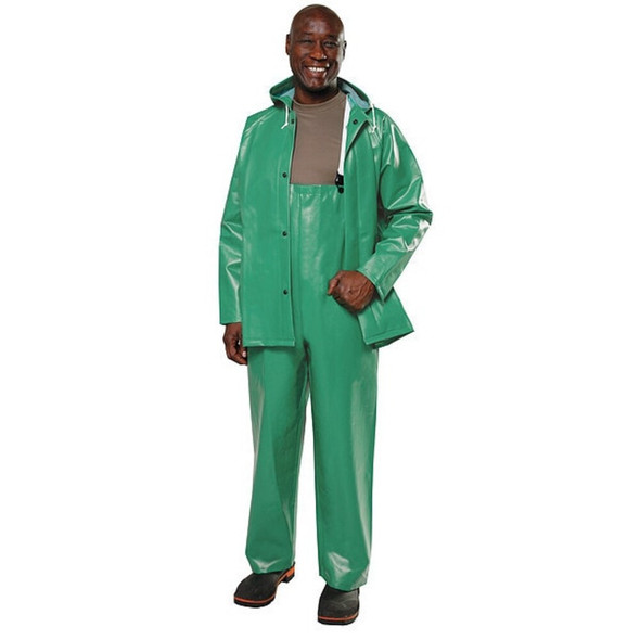 Tingley Safetyflex Flame Resistant Rain Jacket, Green, L J41108.LG.03