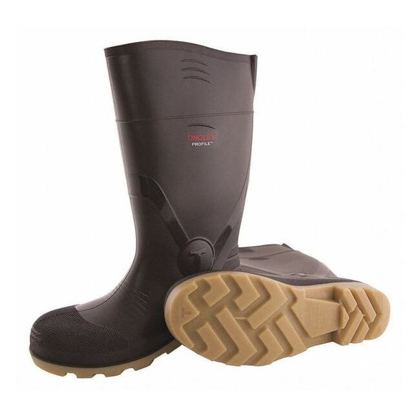 Profile Men's Knee Boots, Plain Toe, 15" Height, Brown, 9 51154