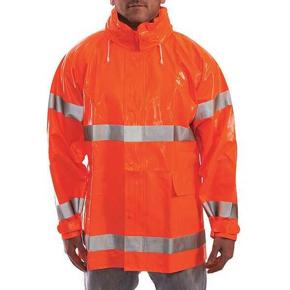 Tingley Flame Resistant Rain Jacket,Orange,2XL J53129 Tingley Flame Resistant Rain Jacket,Orange,2XL J53129