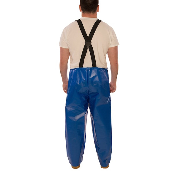 Tingley Rain Bib Overall, Polyurethane, 32 in Inseam, 10 mil Thickness, Blue, 2XL O22001