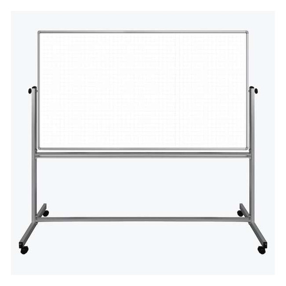 Luxor 72 in  x 40 in  Mobile Magnetic Combination Ghost Grid/Whiteboard MB7240LB