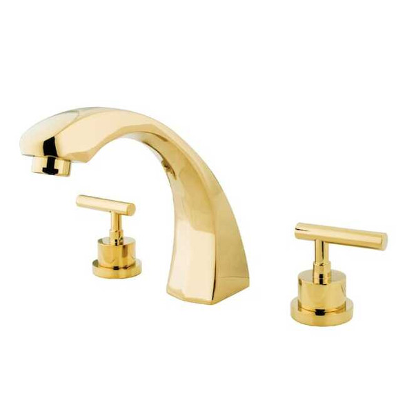Kingston Brass Roman Tub Faucet, Polished Brass, Deck Mount KS4362CML