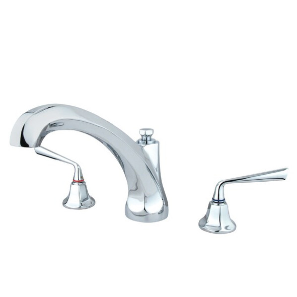 Kingston Brass Roman Tub Faucet, Polished Chrome, Deck Mount KS4321ZL