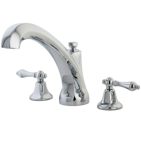 Kingston Brass Roman Tub Faucet, Polished Chrome, Deck Mount KS4321AL