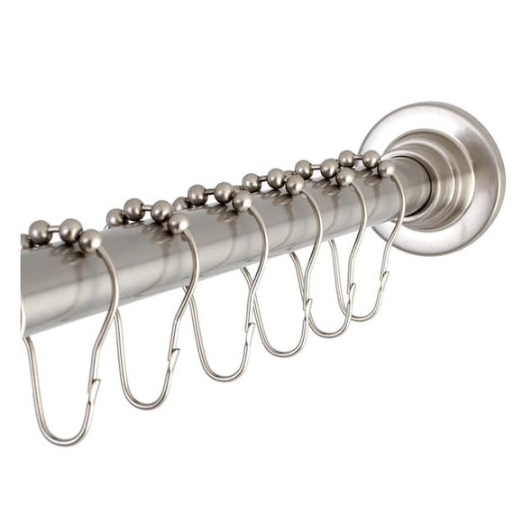 Kingston Brass SCC3118 Adjustable Shower Curtain Rod with Ring Combo SCC3118