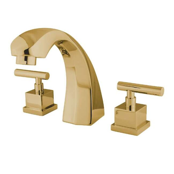 Kingston Brass Roman Tub Faucet, Polished Brass, Deck Mount KS4362CQL