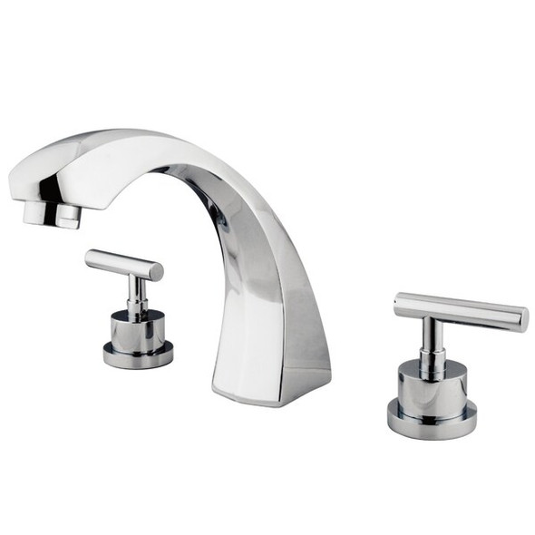 Kingston Brass Roman Tub Faucet, Polished Chrome, Deck Mount KS4361CML