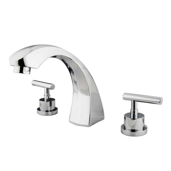 Kingston Brass Roman Tub Faucet, Polished Chrome, Deck Mount KS4361CML