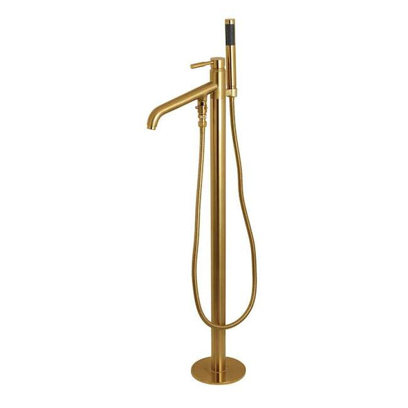 Kingston Brass Freestanding Tub Faucet, Brushed Brass, Freestanding KS8137DL