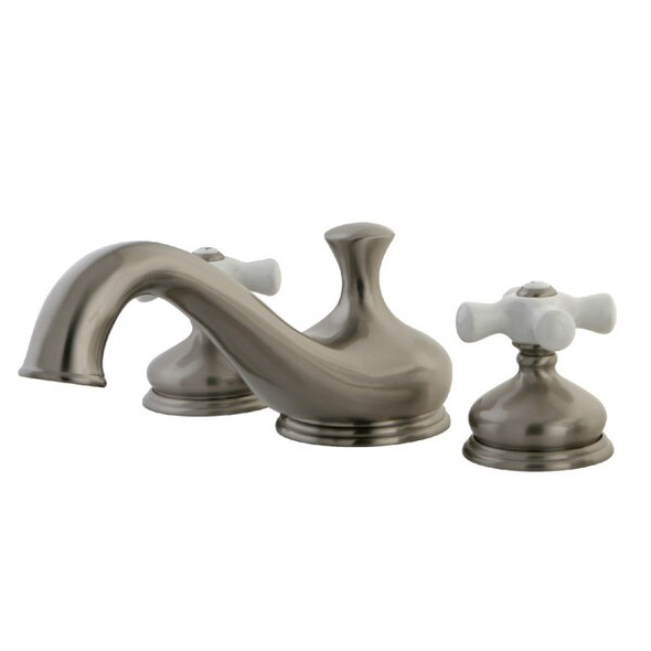 Kingston Brass KS3338PX Roman Tub Filler Porcelain Cross Handle KS3338PX