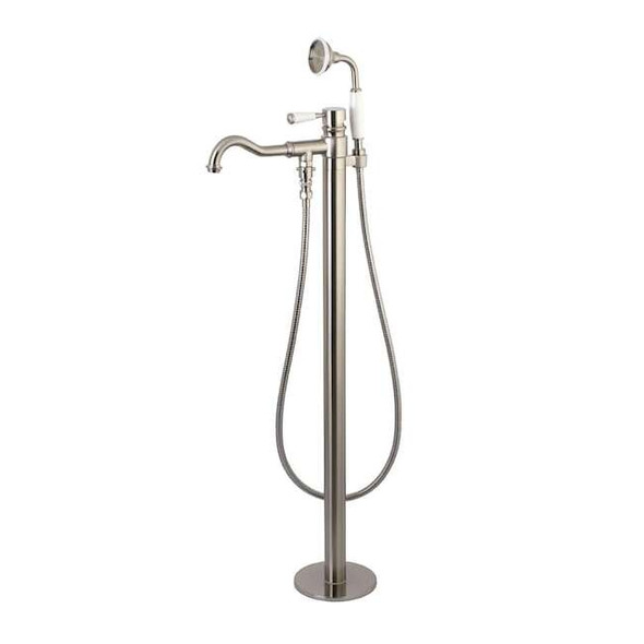 Kingston Brass Freestanding Tub Faucet, Brushed Nickel, Freestanding KS7138DPL