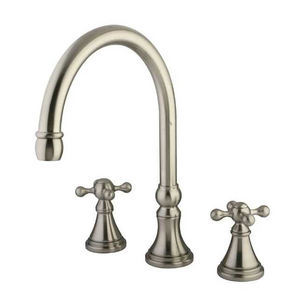 Kingston Brass Roman Tub Faucet, Brushed Nickel, Deck Mount KS2348KX