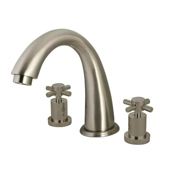 Kingston Brass Roman Tub Faucet, Brushed Nickel, Deck Mount KS2368DX