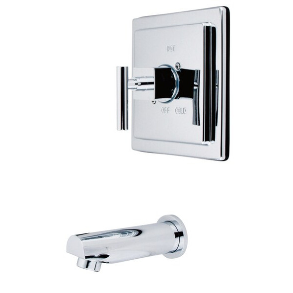 Tub and Shower Faucet, Standard, 2, Wall Mount, Polished Chrome
