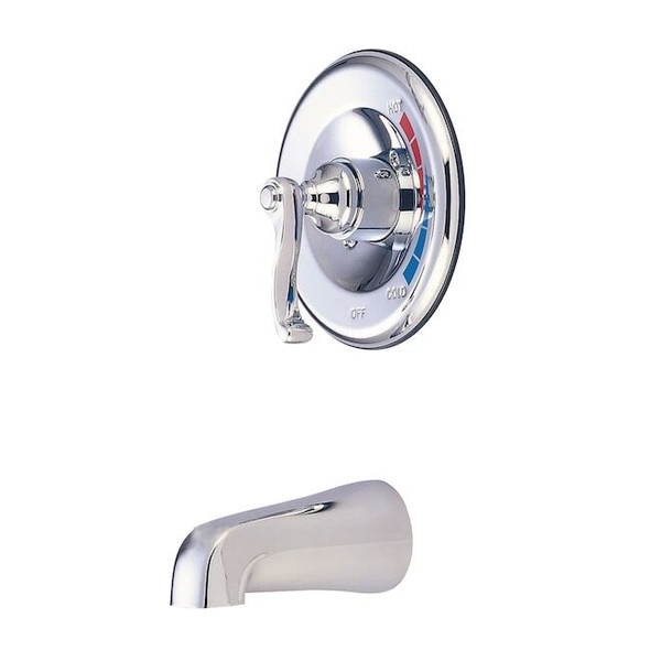 Tub and Shower Faucet, Standard, 2, Wall Mount, Polished Chrome